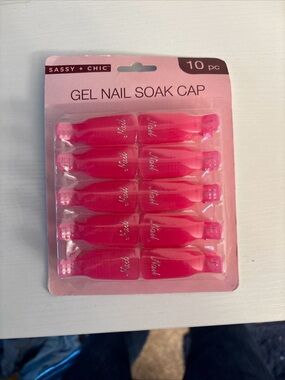 Pink Gel Nail Soak Caps - 10 Pc